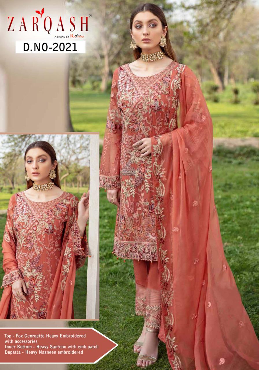 PAKISTANI SUITS D NO 2021A BY KHAYYIRA